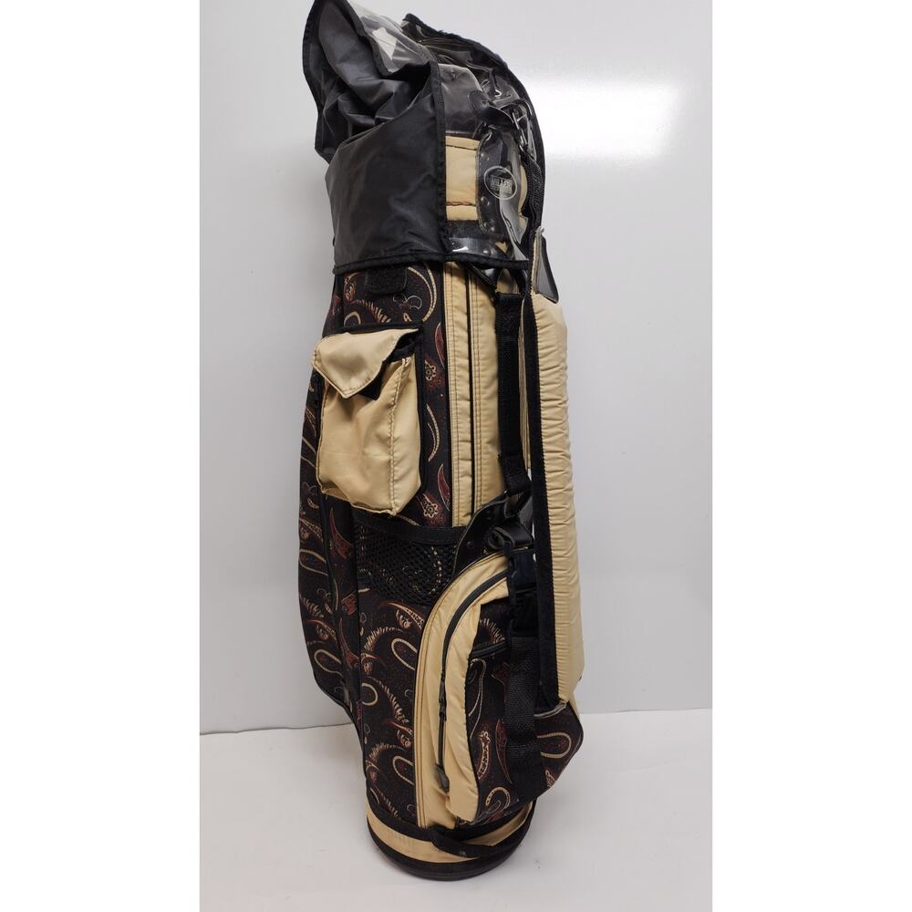 Vintage Paisley 3-Way Golf Cart Bag By Ron Miller Pro Model w/ Rain cover - Picture 14 of 14